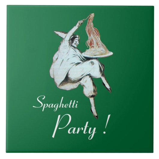 SPAGHETTI PARTY, ITALIAN KITCHEN red diner, brunch Tegeltje (Voorkant)