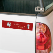 SPAGHETTI PARTY ITALIAN KITCHEN, RESTAURANT red Bumpersticker (Op Truck)