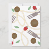 Spaghetti Pasta Italiaans keukengerei Aankondiging (Achterkant)