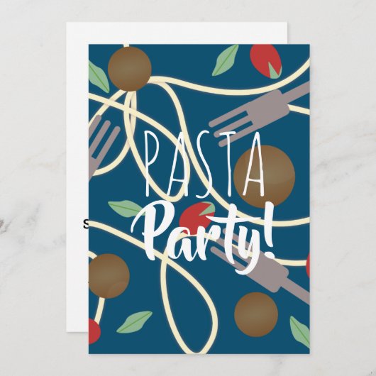 Spaghetti Pasta Italiaans keukengerei Kaart (Voorkant / Achterkant)