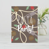 Spaghetti Pasta Italiaans keukengerei Kaart (Staand voorkant)