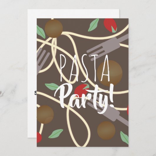 Spaghetti Pasta Italiaans keukengerei Kaart (Voorkant / Achterkant)