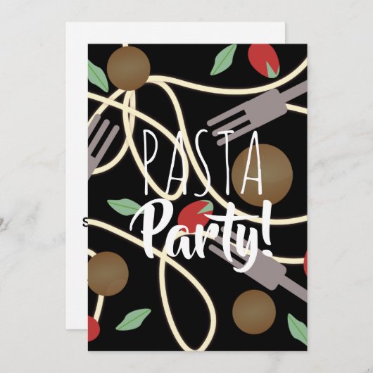 Spaghetti Pasta Italiaans keukengerei Kaart (Voorkant / Achterkant)