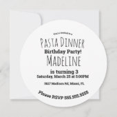 Spaghetti Pasta Italiaans keukengerei Kaart (Achterkant)