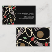 Spaghetti Pasta Italiaans keukengerei Visitekaartje (Voorkant / Achterkant)