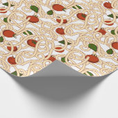 Spaghetti pasta Italiaans voedsel met tomaat Cadeaupapier (Hoek)