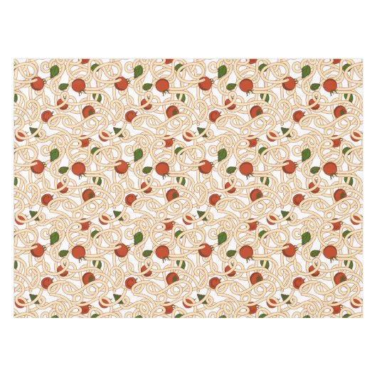 Spaghetti pasta Italiaans voedsel met tomaat Tafelkleed (Voorkant (Horizontaal))