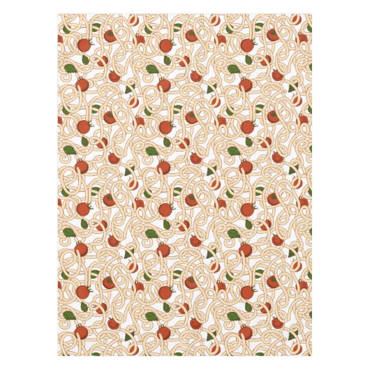 Spaghetti pasta Italiaans voedsel met tomaat Tafelkleed (Voorkant)