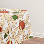 Spaghetti pasta Italiaans voedsel met tomaat Tafelkleed (Voorbeeld)