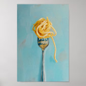 Spaghetti Pasta op Fork Wall Art voor Keuken Poster (Voorkant)