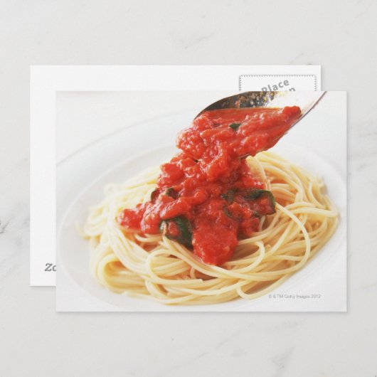 Spaghetti Pomodoro Briefkaart (Voorkant / Achterkant)