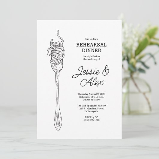 Spaghetti Proefavond Diners  Kaart (Staand voorkant)