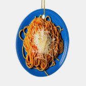 Spaghetti Pun Kerst Keramisch Ornament (Rechts)