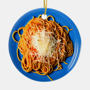 Spaghetti Pun Kerst Keramisch Ornament