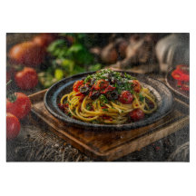 Spaghetti Puttanesca met verse tomaten en olijven