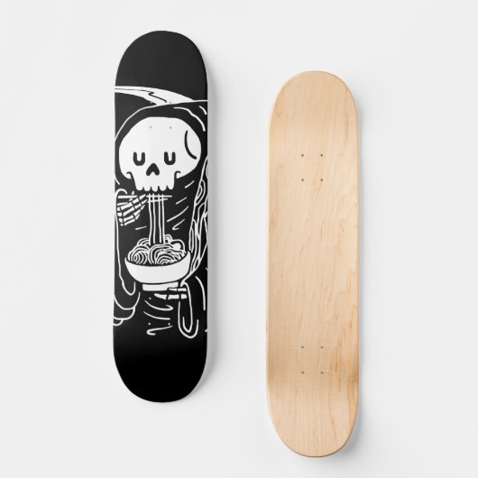 Spaghetti Reaper minimalistisch skateboard (Voorkant)