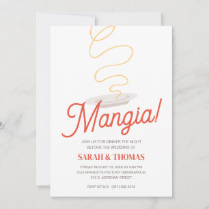 Spaghetti repetitie diner kaart