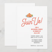 Spaghetti repetitie diner uitnodiging (Voorkant / Achterkant)