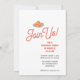 Spaghetti repetitie diner uitnodiging