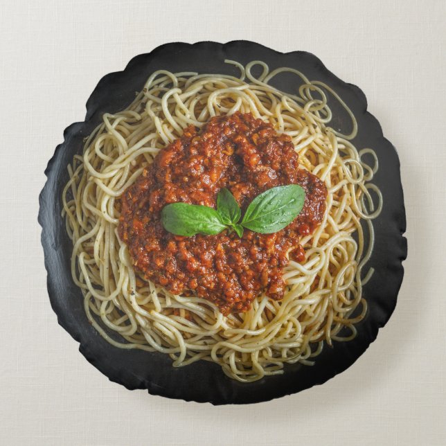 Spaghetti Rond Kussen (Voorkant)