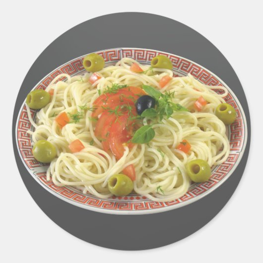 Spaghetti Ronde Sticker (Voorkant)