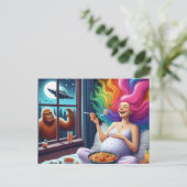 Spaghetti So Yummy I Have No Clue What is Outside  Briefkaart (Staand voorkant)