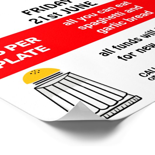 Spaghetti spag bowl fundraiser poster (Hoek)