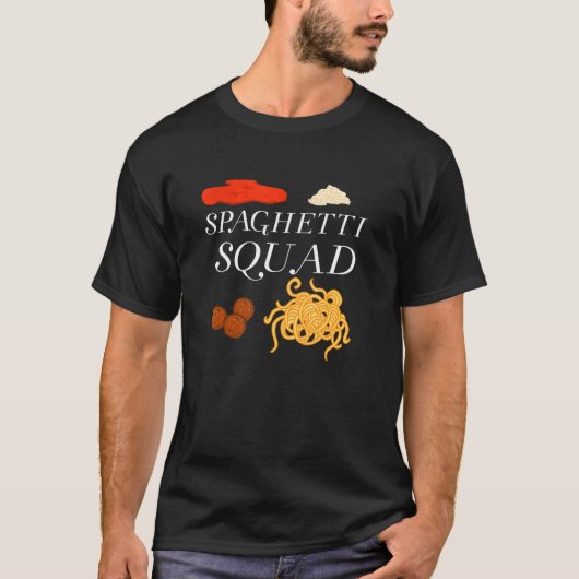 Spaghetti Squad Pasta Italy Food Noodles T-shirt (Voorkant)