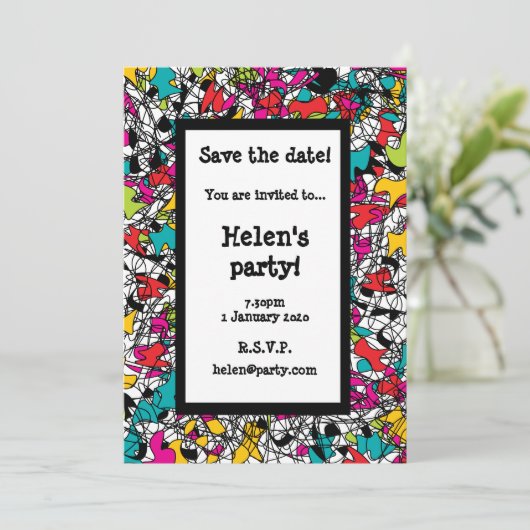 Spaghetti Tangle slaat de Kaart Datum op (Staand voorkant)