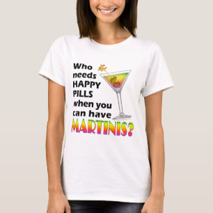 Spaghetti Tank Top T-shirt - Martinis vs. Happy Pi