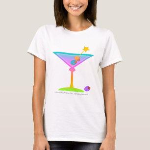 Spaghetti Tank Top T-shirt - Regenboog Martini