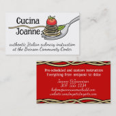 Spaghetti tomato voor de catering van Italiaanse v Visitekaartje (Voorkant / Achterkant)