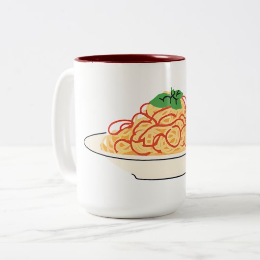 Spaghetti Tweekleurige Koffiemok (Voorkant links)