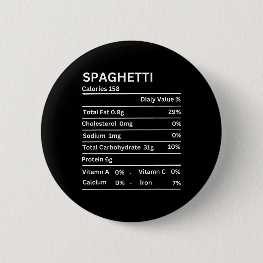 Spaghetti voedingsfeiten Grappige Thanksgiving Nut Ronde Button 5,7 Cm (Voorkant)