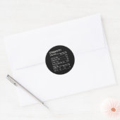 Spaghetti Voedingsfeiten Grappige Thanksgiving Nut Ronde Sticker (Envelop)