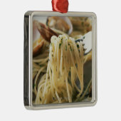 Spaghetti Vongole Bianco Metalen Ornament (Rechts)