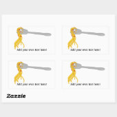 Spaghetti vork: Pasta Afbeelding Rechthoekige Sticker (Vel)
