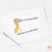 Spaghetti vork: Pasta Afbeelding Rechthoekige Sticker (Envelop)