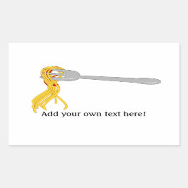 Spaghetti vork: Pasta Afbeelding Rechthoekige Sticker