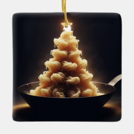 Spaghetti Wonderland Keramisch Ornament (Voorkant)