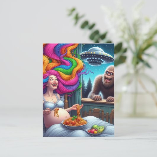 Spaghetti zo lekker dat ik geen idee heb wat er bu briefkaart (Staand voorkant)