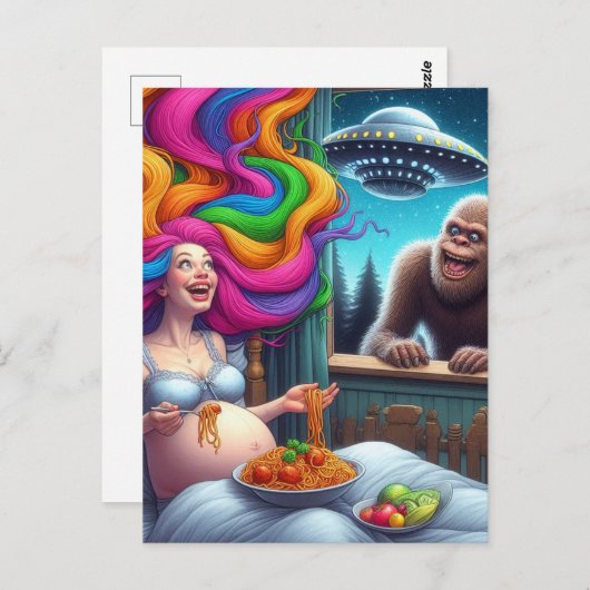 Spaghetti zo lekker dat ik geen idee heb wat er bu briefkaart (Voorkant / Achterkant)