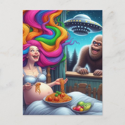 Spaghetti zo lekker dat ik geen idee heb wat er bu briefkaart (Voorkant)