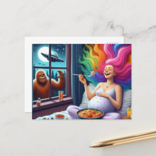 Spaghetti Zo Lekker Dat Ik Geen Ideet Wat Er Buite Briefkaart