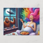 Spaghetti Zo Lekker Dat Ik Geen Ideet Wat Er Buite Briefkaart (Voorkant)
