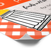 Spaghettidiner Italiaanse schoolkerk fondsenwervin Poster (Hoek)