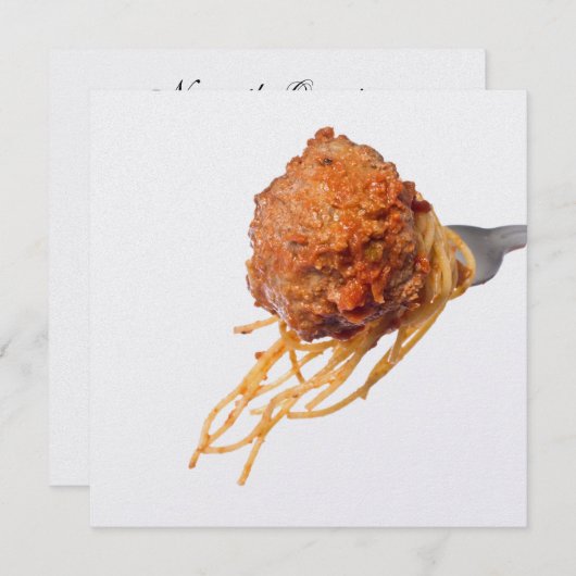 Spaghettidiner Kaart (Voorkant / Achterkant)