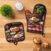 Spaghettidiner Ovenwant & Pannenlap Set (Top down)