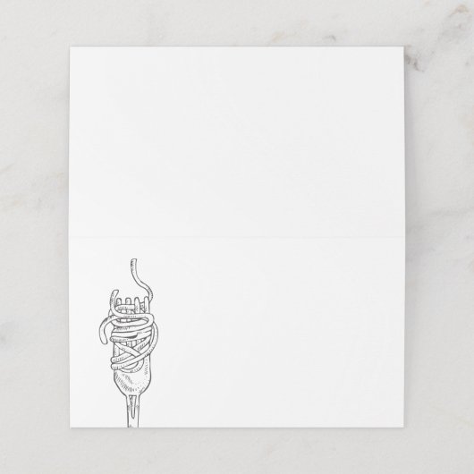 Spaghettidiner Plaatskaartje (Buitenkant ongevouwen)