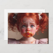 Spaghettigezicht Briefkaart (Voorkant / Achterkant)